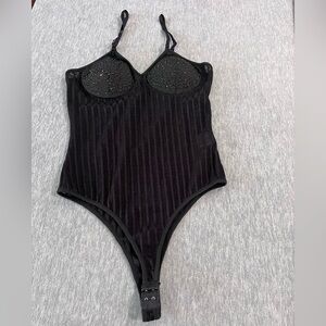 Studio eleven collection Elegant Black Bodysuit one size #165